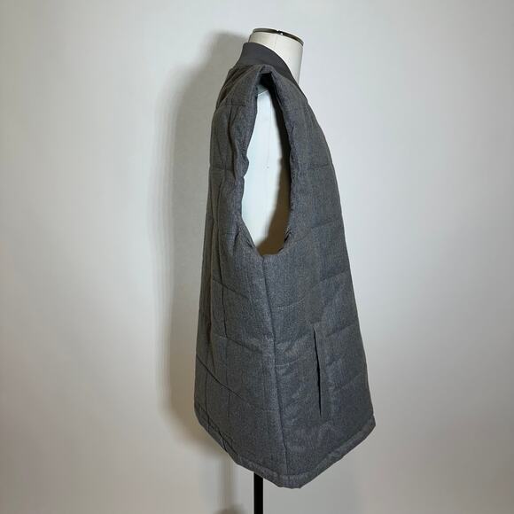 NWT Mutual Weave Gray Quilted Puffer Vest Full Zip Water Resistant Mens Size XXL - Picture 2 of 9